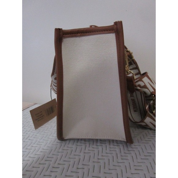NWT Steve Madden Viral Tik Tok Bag Purse Bwebber Canvas Creme Brown - Picture 10 of 15